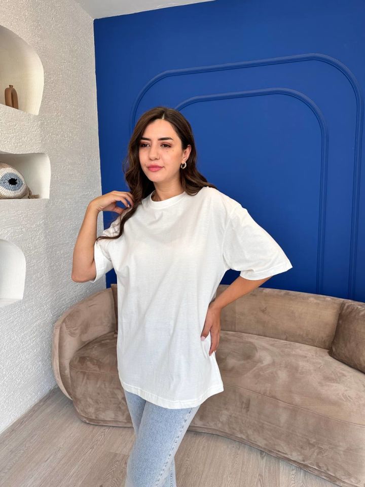 Oversize Beyaz T-Shirt