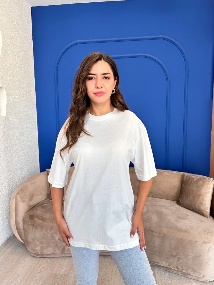 Oversize Beyaz T-Shirt