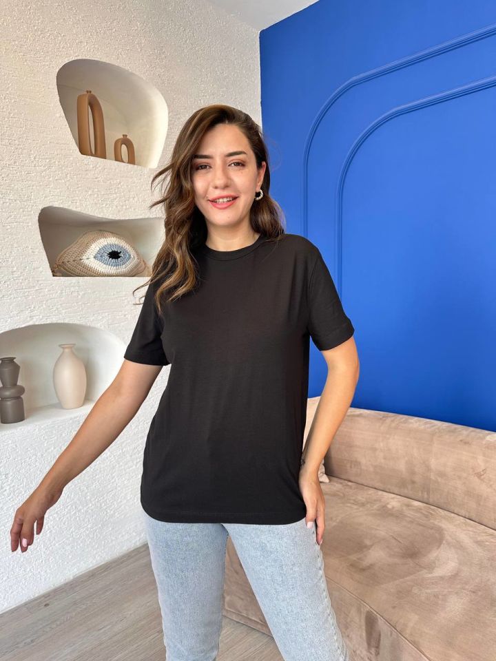 Siyah Marka Muadili Tshirt