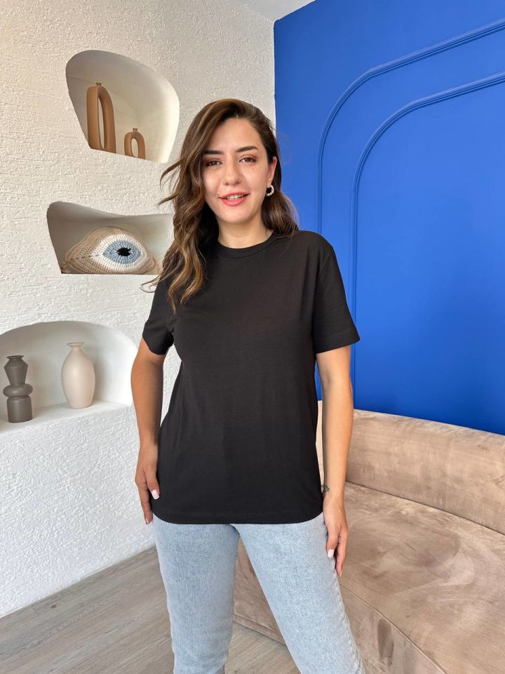 Siyah Marka Muadili Tshirt