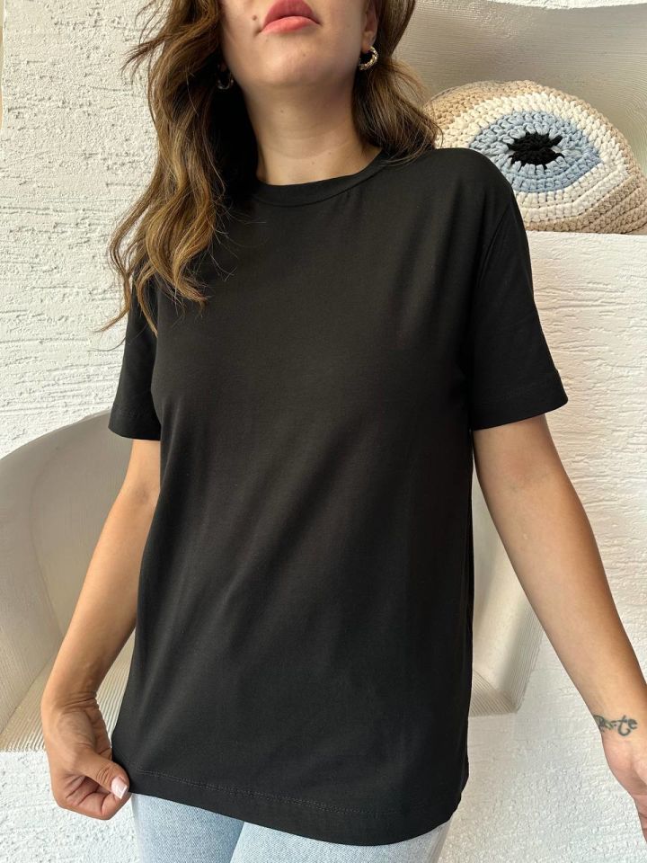 Siyah Marka Muadili Tshirt