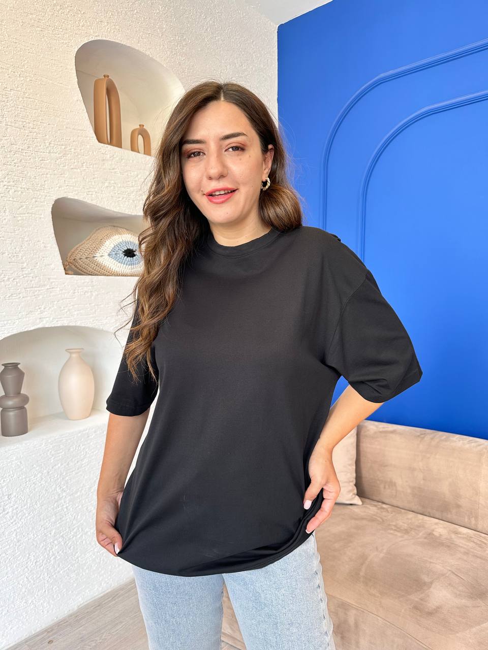 Oversize Siyah  T-Shirt
