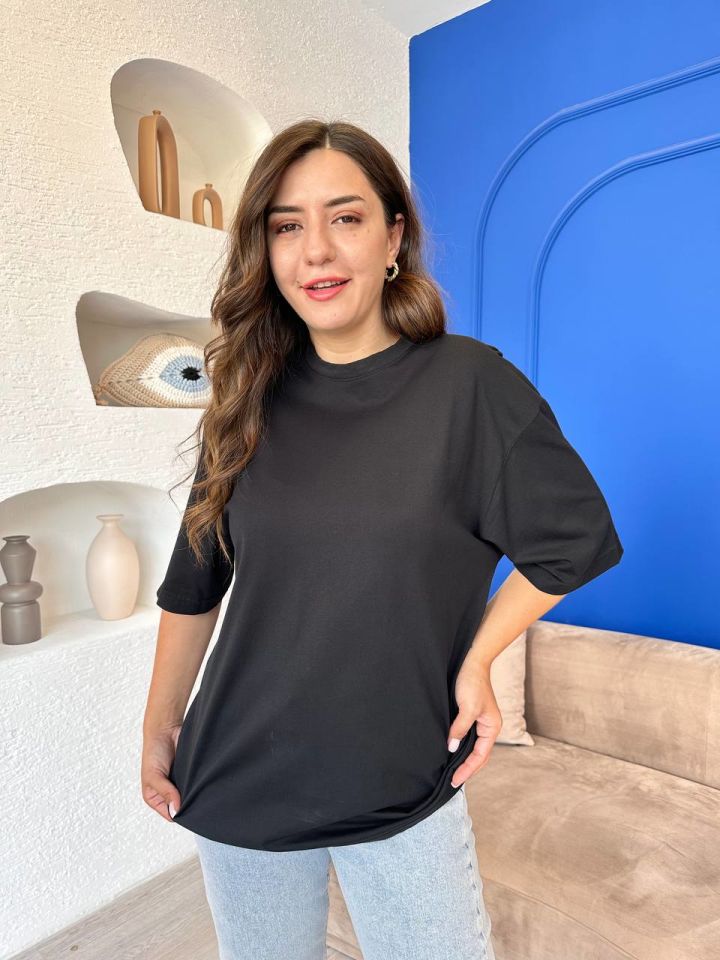 Oversize Siyah  T-Shirt