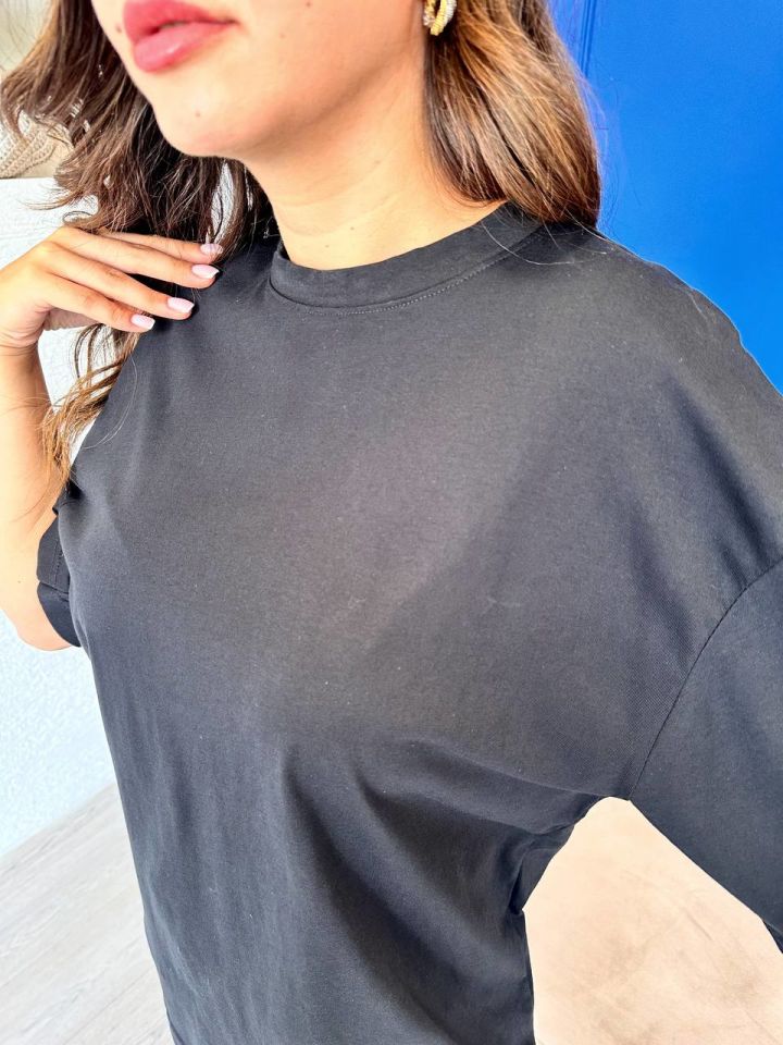 Oversize Siyah  T-Shirt