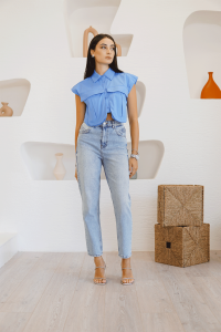 Arkası Çizgili Jean Pantalon