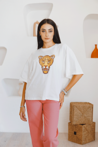 Aslan Detaylı Oversize Tshirt