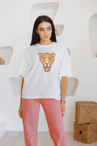 Aslan Detaylı Oversize Tshirt