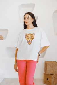 Aslan Detaylı Oversize Tshirt