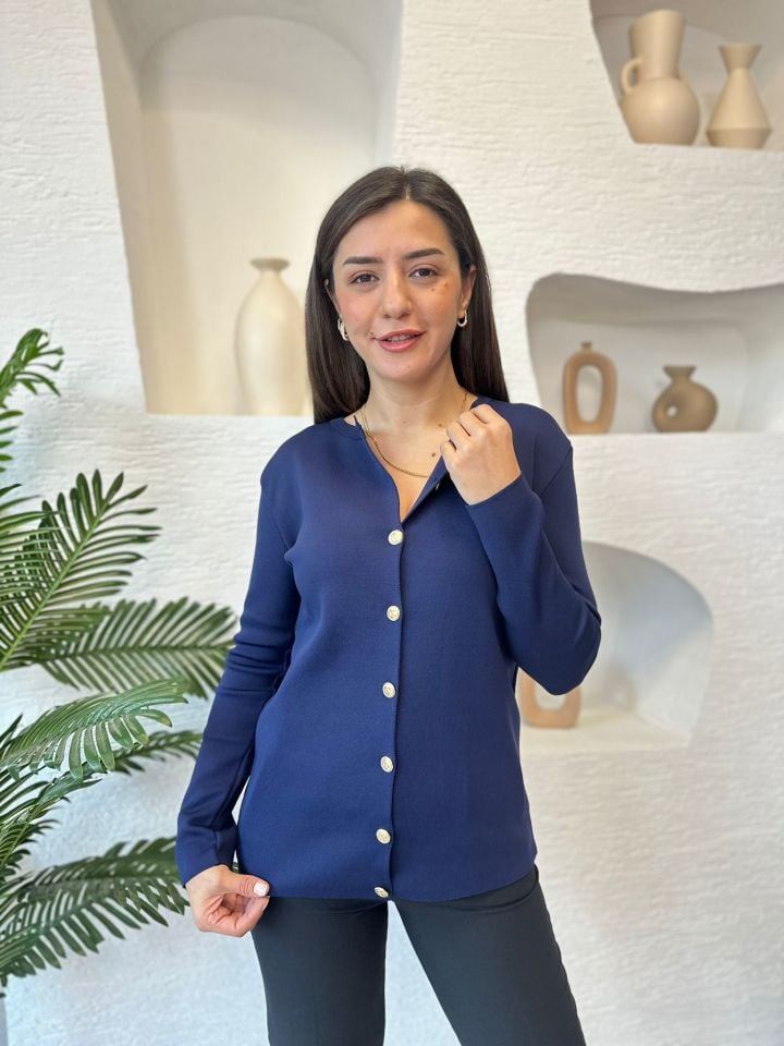 YÜKSEK KALİTE ÇELİK ÖRME DÜĞMELİ CEKET TRİKO 36/44 BDN UYUMLU SİYAH