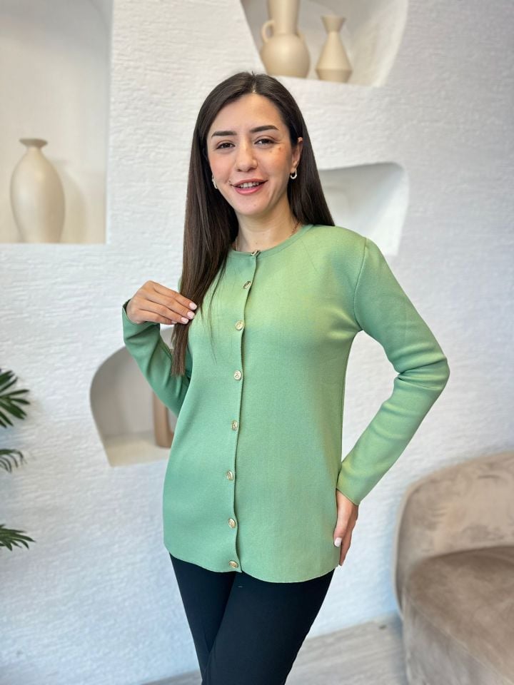 YÜKSEK KALİTE ÇELİK ÖRME DÜĞMELİ CEKET TRİKO 36/44 BDN UYUMLU SİYAH