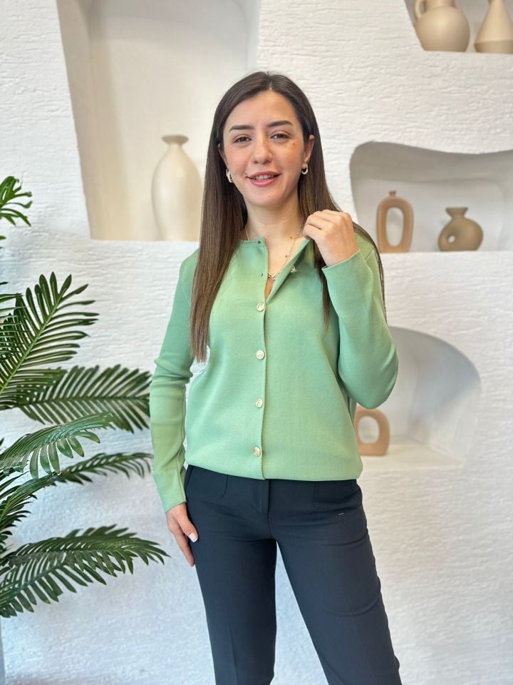 YÜKSEK KALİTE ÇELİK ÖRME DÜĞMELİ CEKET TRİKO 36/44 BDN UYUMLU SİYAH