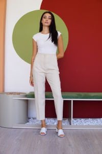 Krem Zara Pantolon